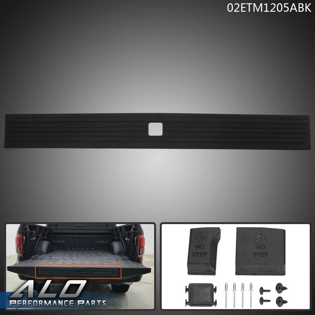 Solid Spare Fit For 15-2019 Ford F150 Tailgate Flexible Step Pad Molding With Release Button