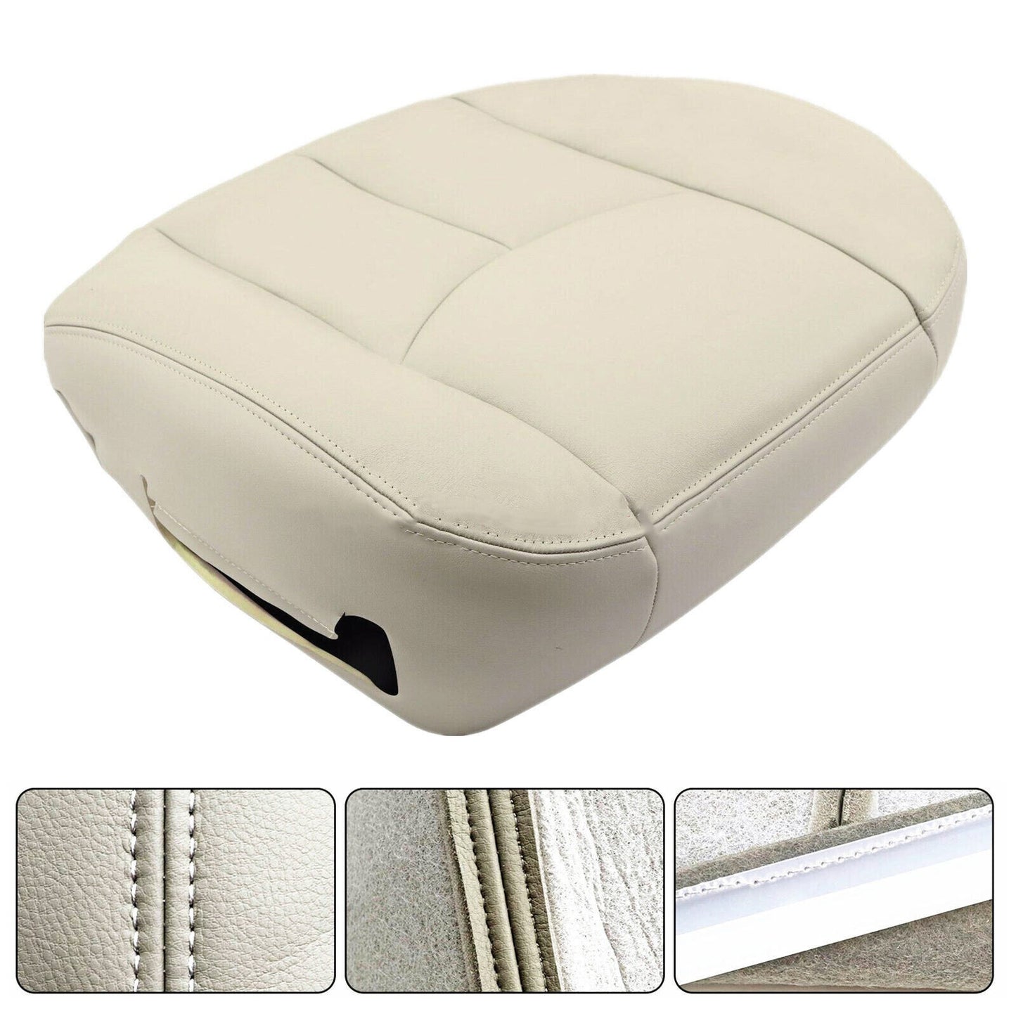 Passenger Bottom & top Leather Seat Covers For 2003-2006 Chevy Tahoe Suburban