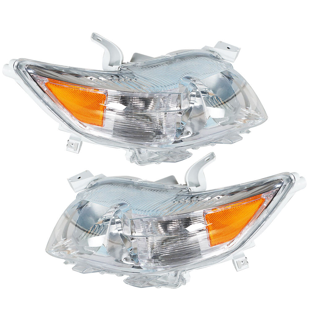 Solid Spare Pair Set For Toyota Camry Hybrid 2010-2011 Headlight Replacement Chrome Housing