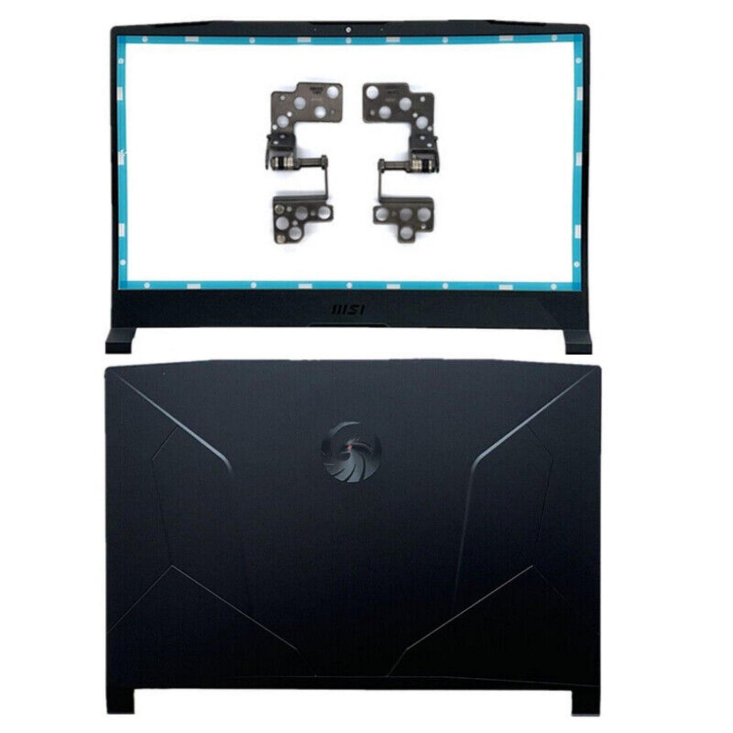 Plastic Back Cover Bezel Hinges Black For MSI Katana GF66 11UG MS1581 MS-1582 US