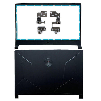 Plastic Back Cover Bezel Hinges Black For MSI Katana GF66 11UG MS1581 MS-1582 US