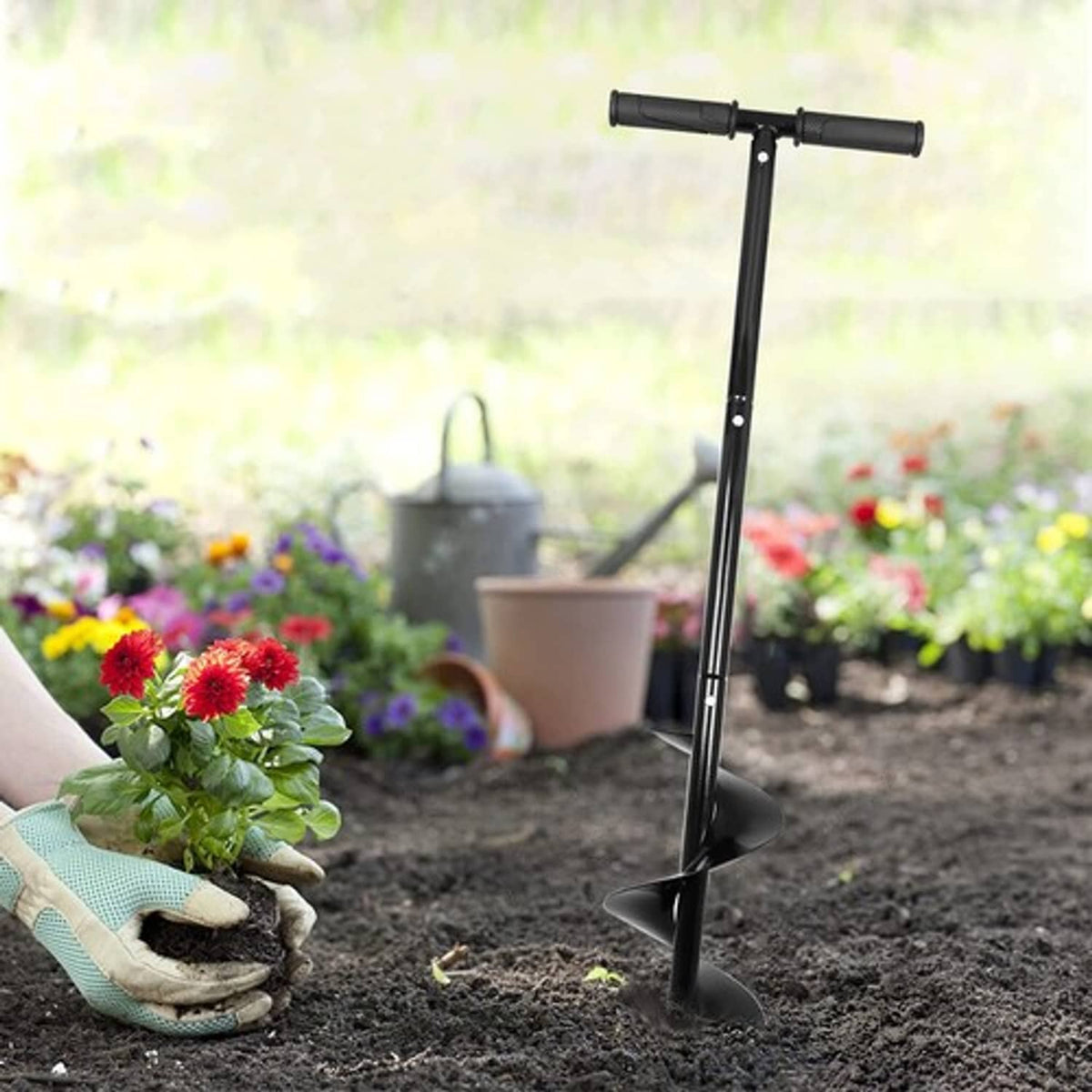 Solid Spare Garden Auger Drill Bit 5.9"x33", Large Hand Auger Drill For Planting NEW