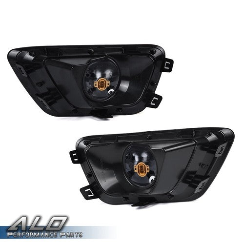 Solid Spare Fit For 2015-2020 Chevy Colorado Clear Lens Fog Light W/Chrome Trim Bezel+Switch