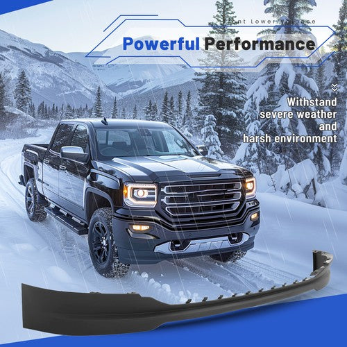 Solid Spare For GMC Sierra 1500 2016-2019 18 Front Bumper Lower Valance Air Deflector Black