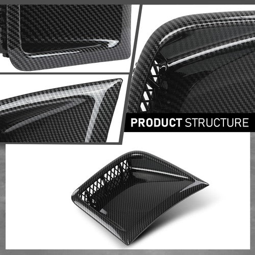 Solid Spare Carbon Look Front Bumper Side Air Vent Fit For 08-14 Subaru Impreza WRX STI