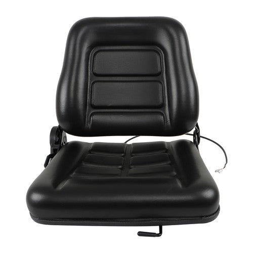 Solid Spare Universal Fold Down Forklift Seat with Adjustable Angle Back,Micro Switch Black