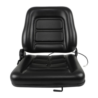 Solid Spare Universal Fold Down Forklift Seat with Adjustable Angle Back,Micro Switch Black