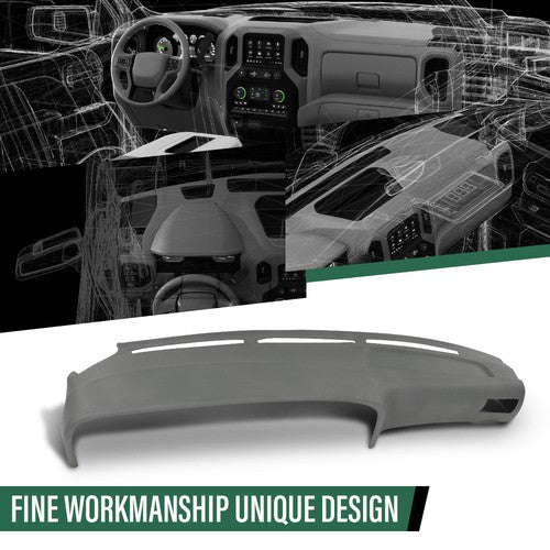 Solid Spare TPE Dashboard Dash Cover Cap Overlay Fit For 89-95 Toyota 4Runner & Pickup Gray