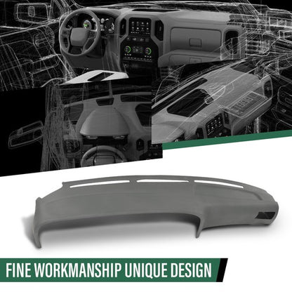 Solid Spare TPE Dashboard Dash Cover Cap Overlay Fit For 89-95 Toyota 4Runner & Pickup Gray