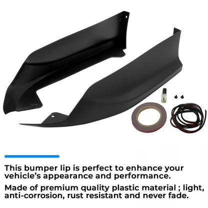 Solid Spare For 2016-17 Honda Accord Sedan Black Rear Bumper Lip Splitter Spoiler Side Apron