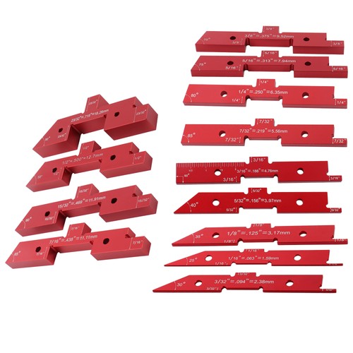 Solid Spare 14PCS For Router Table Precision Aluminum Blocks Height Gauge Set