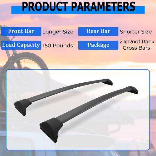Solid Spare For 2016-2022 Honda Pilot Top Roof Rack Rail Cross Bars Aluminum Luggage Cargo