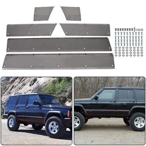 Solid Spare Lower Door Side Panel Armor For 1984-2001 Jeep Cherokee XJ 4-Door Brand New