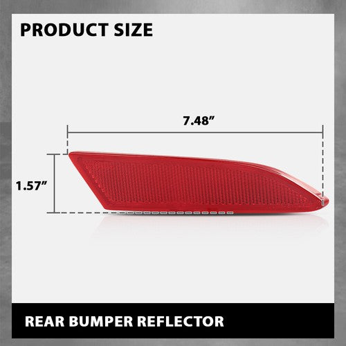 Solid Spare Fit For 2012-2018 Ford Focus Sedan Rear Bumper Reflector Right Side FO1185101