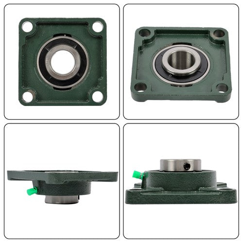 Solid Spare 2 × UCF207-20 1-1/4" Bore Pillow Block Flange Bearing 4 Bolt Solid Base