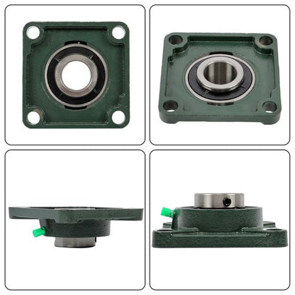 Solid Spare 2 × UCF207-20 1-1/4" Bore Pillow Block Flange Bearing 4 Bolt Solid Base