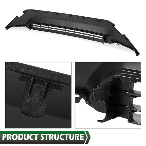 Solid Spare Fit For 2019-2022 Toyota RAV4 Black Front Bumper Lower Grill Grille TO1036209