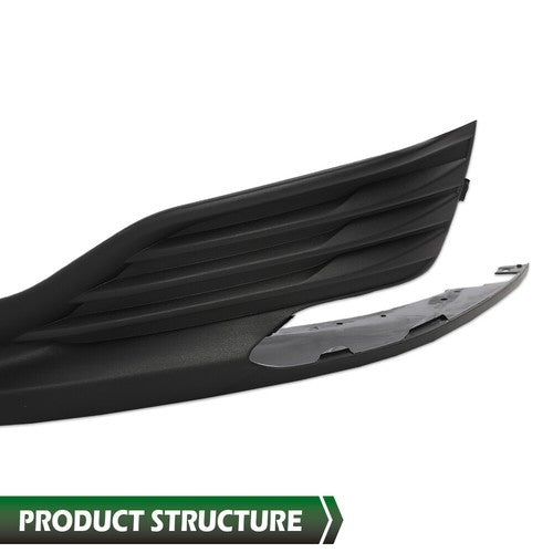 Solid Spare Fit For 2019-2025 Chevrolet Malibu Front Bumper Lower Lip Protector Black