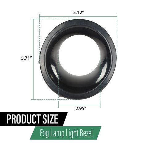 Solid Spare Front Bumper Fog Light Bezel Fit For 2010 2011 2012 2013 2014 Land Rover LR4