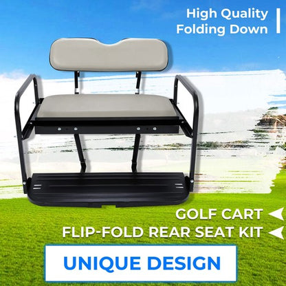 Solid Spare Rear Back Seat Kit Flip Folding For Yamaha G14 G16 G19 G22 Golf Cart Gray