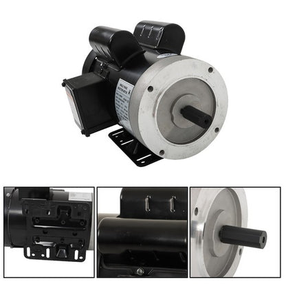 Solid Spare 5HP Electric Motor 3450RPM 56C Frame 5/8" Shaft 60HZ TEFC Single Phase 208-230V