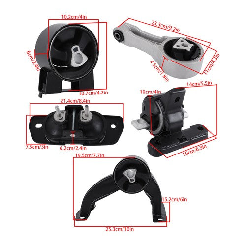 Solid Spare For 10-14 Dodge/11-14 Chrysler 5085078ad 5Pcs Engine Mounts&Transmission Mount