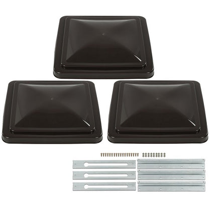 Solid Spare 14" x 14" Replacement Roof Vent Cover Camper RV Trailer Ventline 3PC