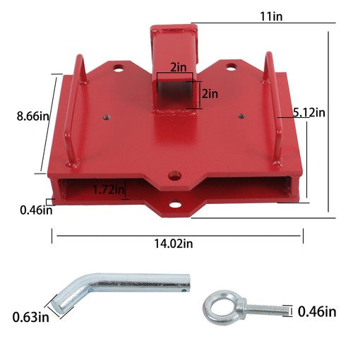 Solid Spare 2'' Forklift Trailer Hitch Receiver Tow Hitch Attachments for Dual Pallet Fork