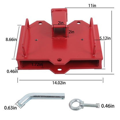 Solid Spare 2'' Forklift Trailer Hitch Receiver Tow Hitch Attachments for Dual Pallet Fork
