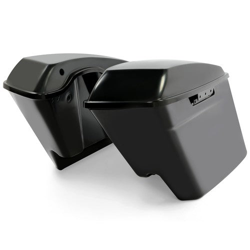 Solid Spare 5" Stretched Extended Hard Saddle bags For Harley Touring 14-24 Road King Glide