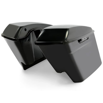 Solid Spare 5" Stretched Extended Hard Saddle bags For Harley Touring 14-24 Road King Glide