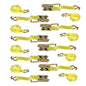 Solid Spare 2 In x 15 Ft Ratchet Straps With J Hook 5000 Lbs Heavy Duty Tie Downs 8 Pack