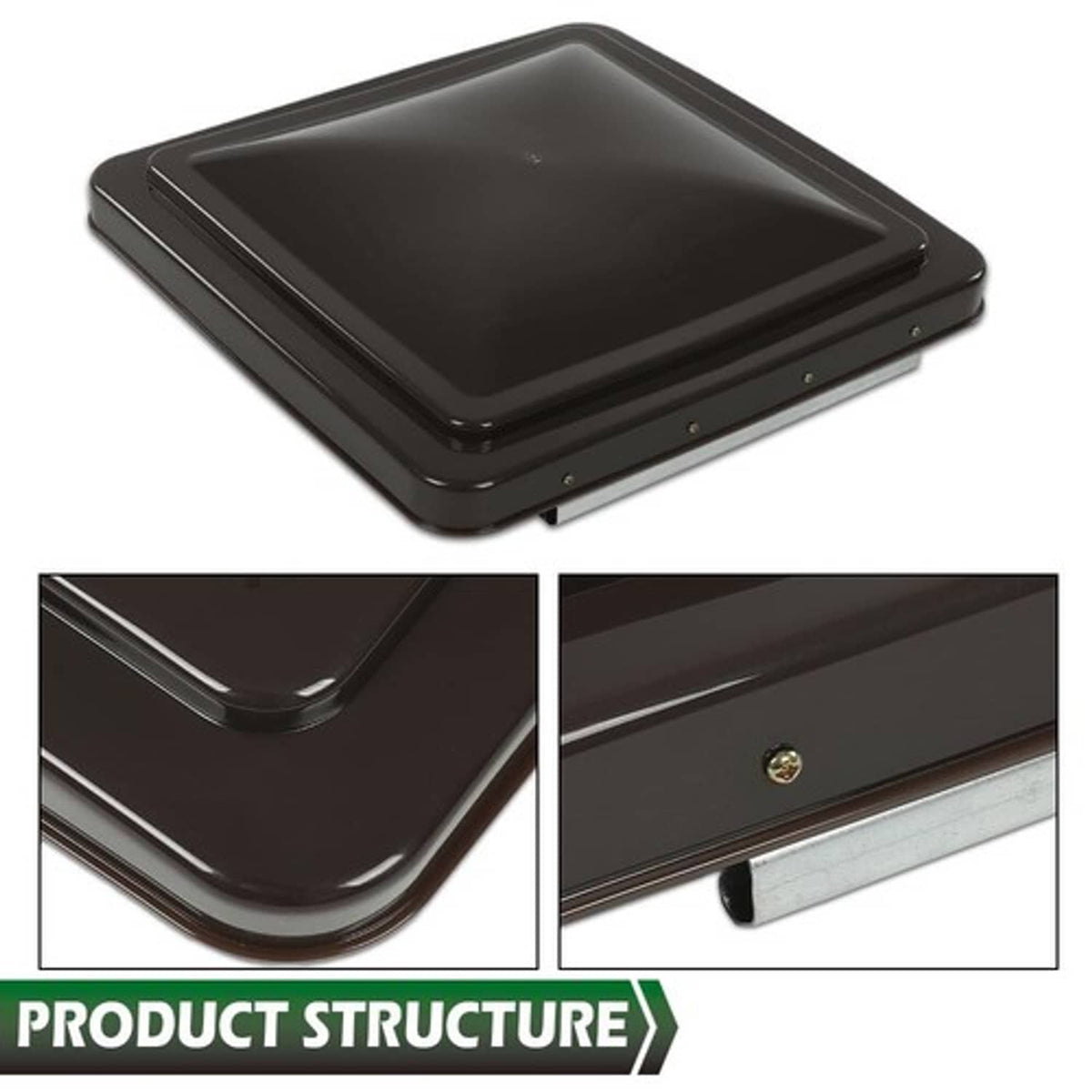 Solid Spare New 2pcs Smoke 14" x 14" Replacement Roof Vent Cover Camper RV Trailer Ventline