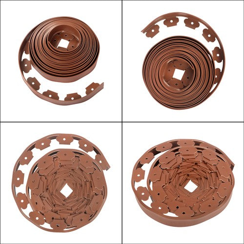 Solid Spare 240FT No Dig Lawn Border L-shaped Lawn Garden Edging Kit W/ 40 Spikes Plastic