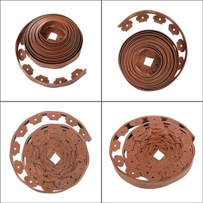 Solid Spare 240FT No Dig Lawn Border L-shaped Lawn Garden Edging Kit W/ 40 Spikes Plastic
