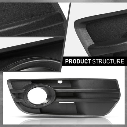 Solid Spare Fit For 2009-2012 Audi Q5 Front Bumper Fog Light Bezel Lamp Trim Right Side