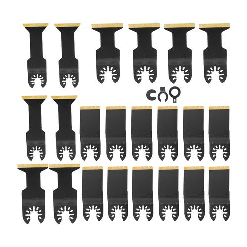 Solid Spare 22PCS Titanium Oscillating Saw Blades Universal Multitool Cutting Blades Kit