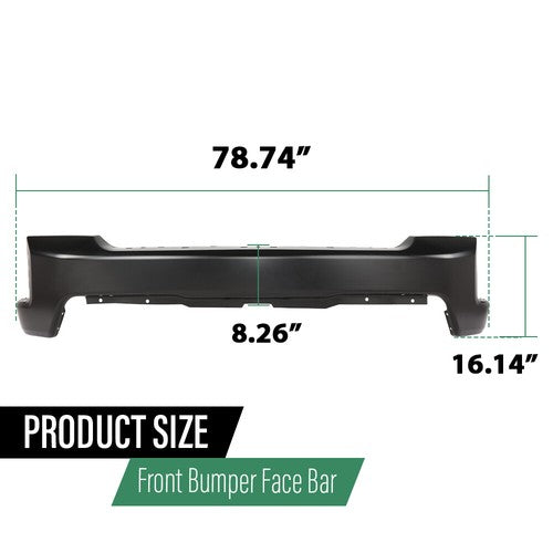 Solid Spare Front Bumper Face Bar w/o Sensor Holes Fit For 2019-2022 Chevy Silverado 1500