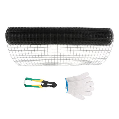 Solid Spare 48" x 50' Chicken Rabbit Mesh 1.5in Electric Welding Net With Glove & Pliers