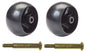 Solid Spare (2) AYP Craftsman Riding Mower Deck Wheels 133957 & Bolts 193406 NEW