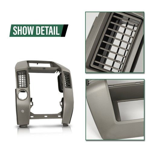 Solid Spare Center Dash Instrument Panel Radio Trim Bezel Gray Fit For 04-07 Infiniti QX56