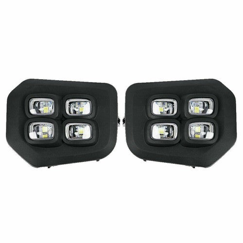 Fit 2016-2022 Toyota Tacoma 4-Eyes DRL LED White&Amber Fog lights Turn signal