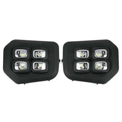Fit 2016-2022 Toyota Tacoma 4-Eyes DRL LED White&Amber Fog lights Turn signal