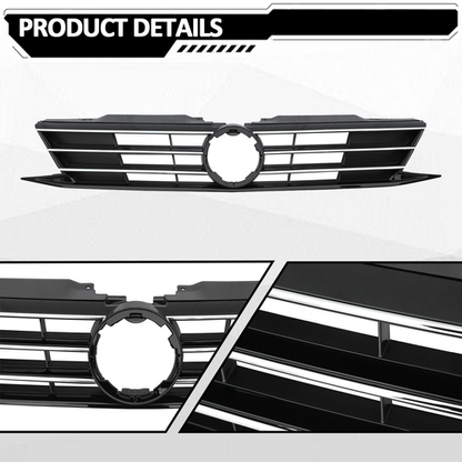 For 2015 2016 2017 2018 VW Volkswagen Jetta Front Bumper Chrome Grille Grill