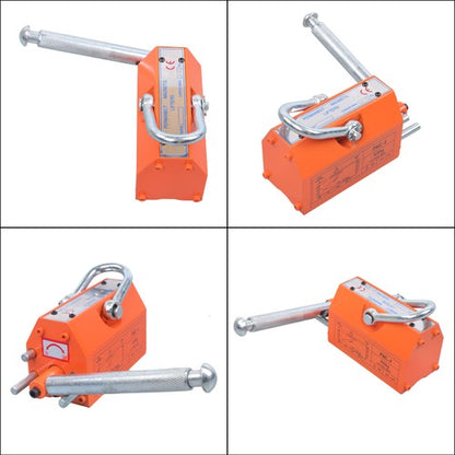 Solid Spare Magnetic Lifter Lifting Magnet Hoist 880 lbs/400 kg 2.5 Safety Factor Orange