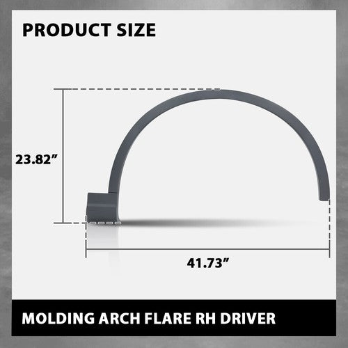 Solid Spare Fit For 2017-2019 Audi Q7 Base Front Fender Flare Wheel Well Arch Molding Right
