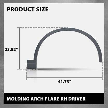 Solid Spare Fit For 2017-2019 Audi Q7 Base Front Fender Flare Wheel Well Arch Molding Right