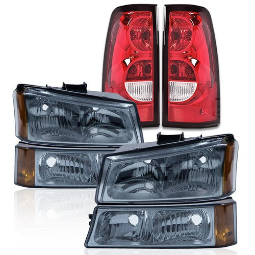 Solid Spare Fit For 2003-2006 Chevrolet Silverado 1500 Headlights Lamps & Tail Lights