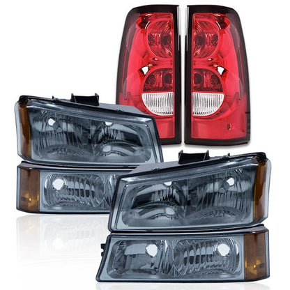 Solid Spare Fit For 2003-2006 Chevrolet Silverado 1500 Headlights Lamps & Tail Lights