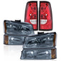 Solid Spare Fit For 2003-2006 Chevrolet Silverado 1500 Headlights Lamps & Tail Lights